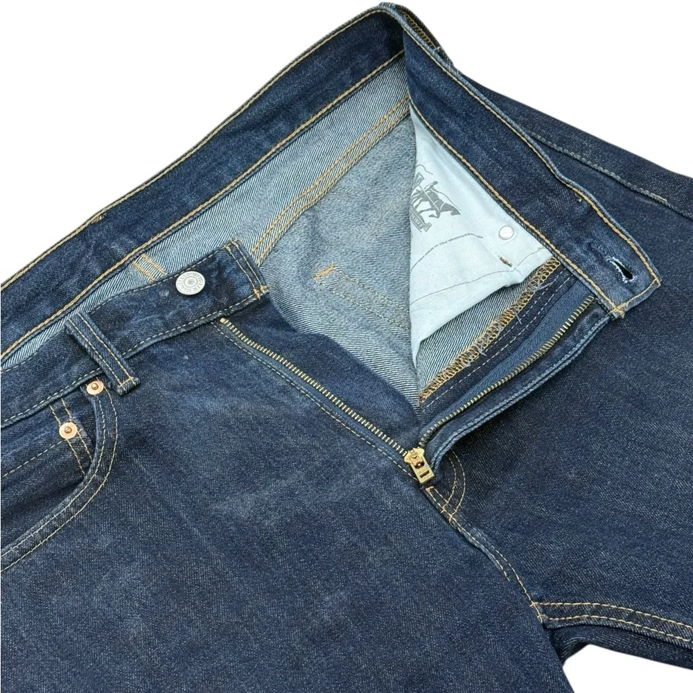 Levi’s Men’s Straight Leg Jeans Dark Wash Denim W34 L30 Zip Fly